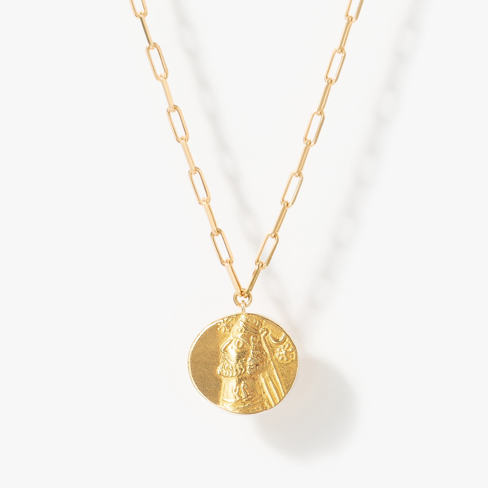 Ancient Memories ネックレス Darius ロングレクタングルチェーン60cm (ゴールドカラー)【SV925】