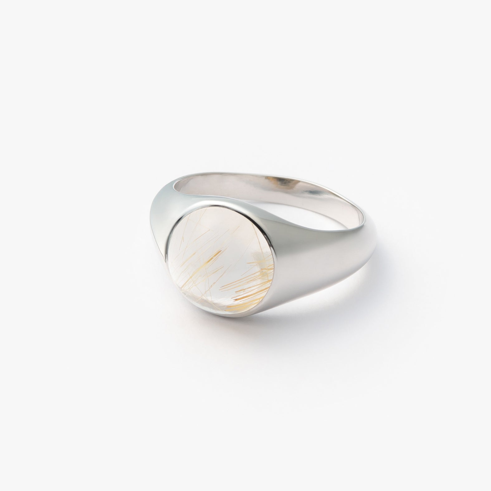 Signature Collection リング ラウンド S ゴールドルチルクォーツ【SV925】