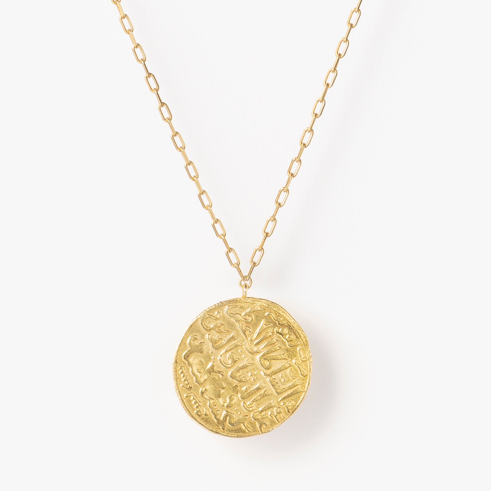 Ancient Memories ネックレス Sun Lion レクタングルチェーン60cm(ゴールドカラー)【SV925】