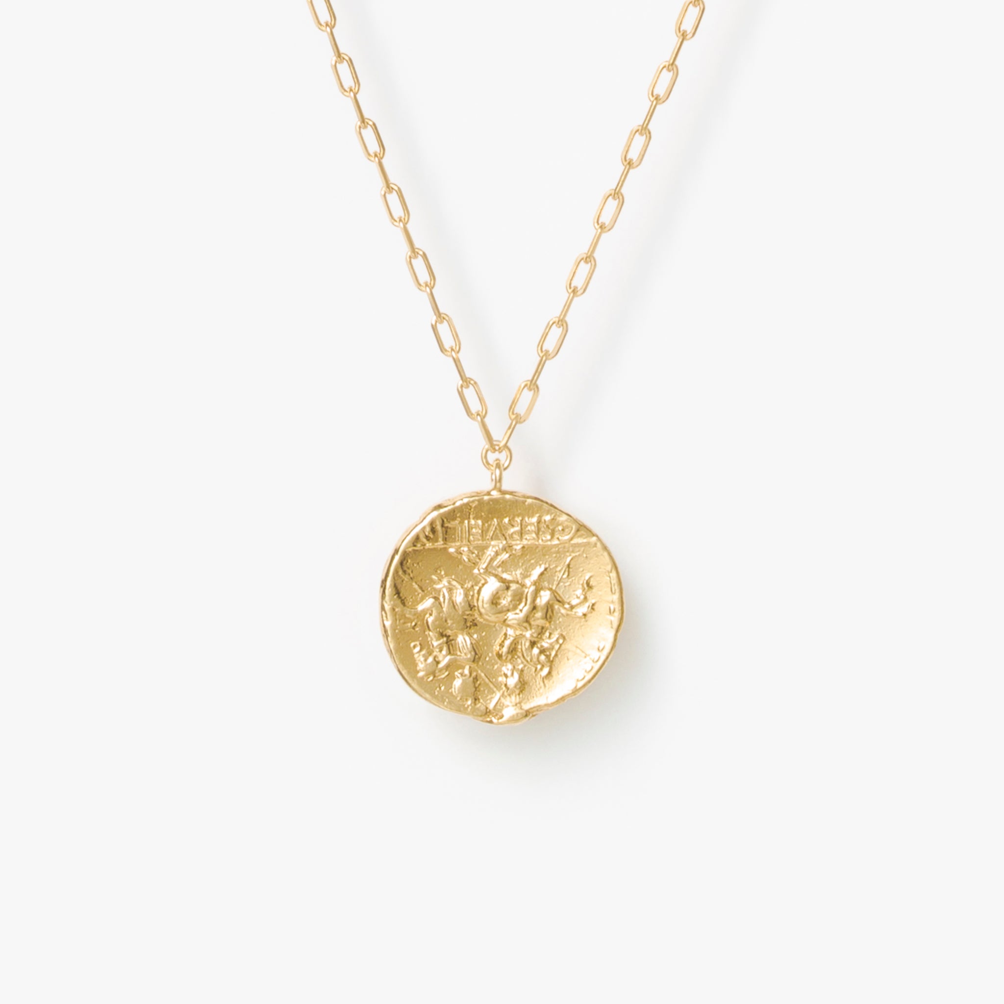 Ancient Memories ネックレス Athena/Warriors レクタングルチェーン 45cm (ゴールドカラー) 【SV925】