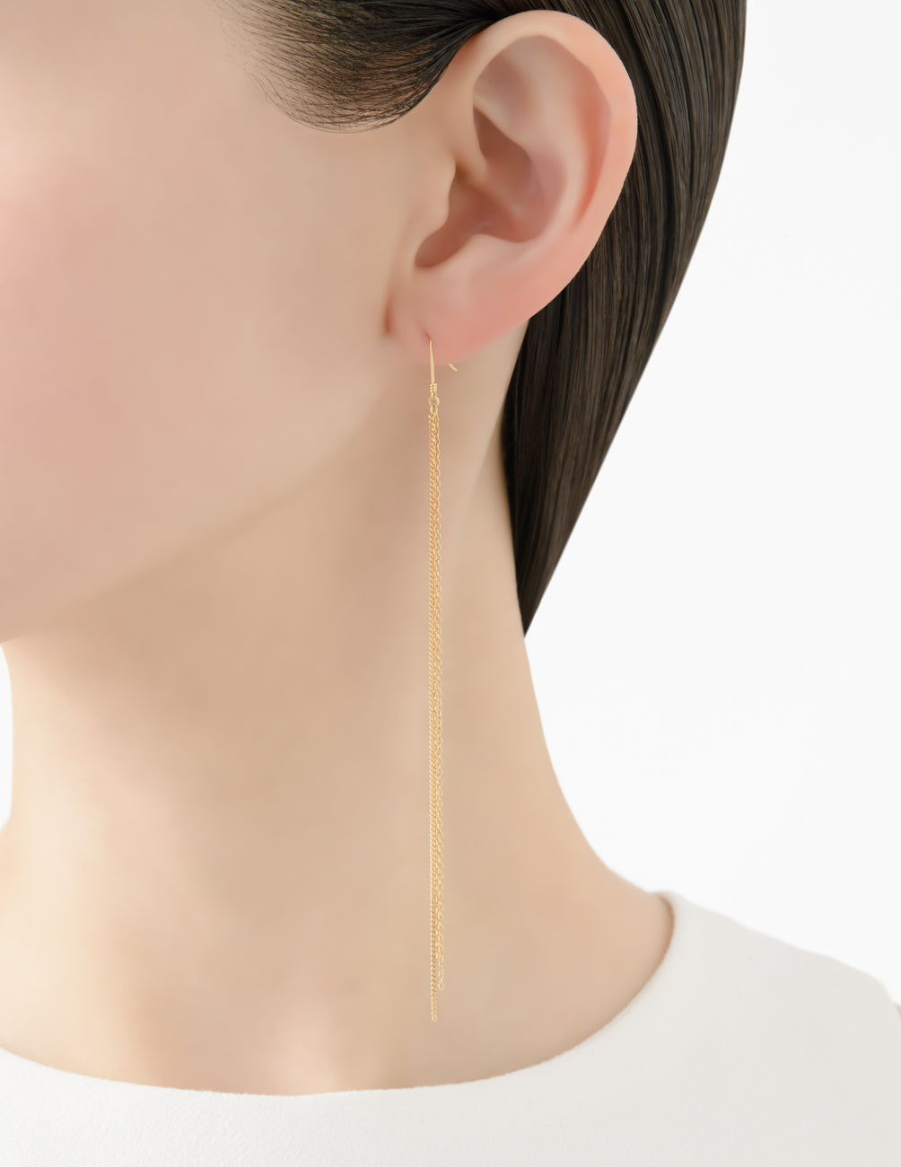 マリハ ピアス 雨音 K18YG 10cm