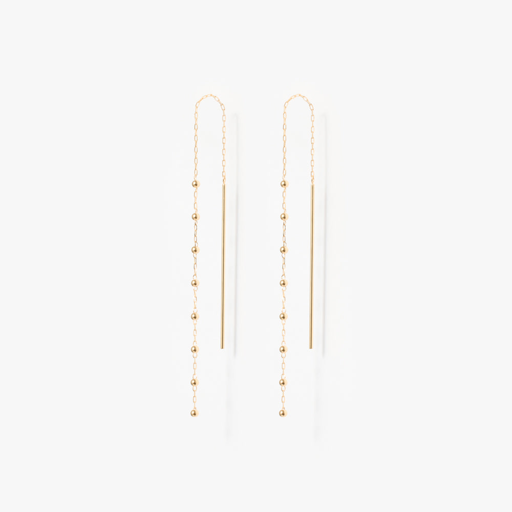 MARIHA(マリハ) 朝露 チェーンピアス 3cm スパークル K18 ジュエリー