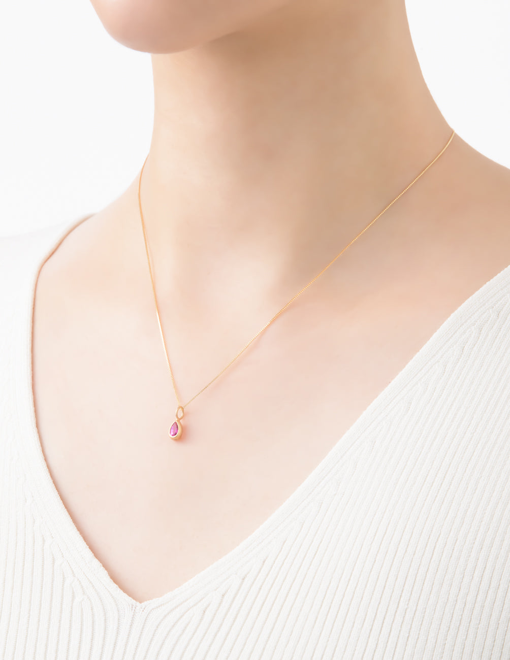 マリハ 天然石 ピンクトルマリン ネックレス