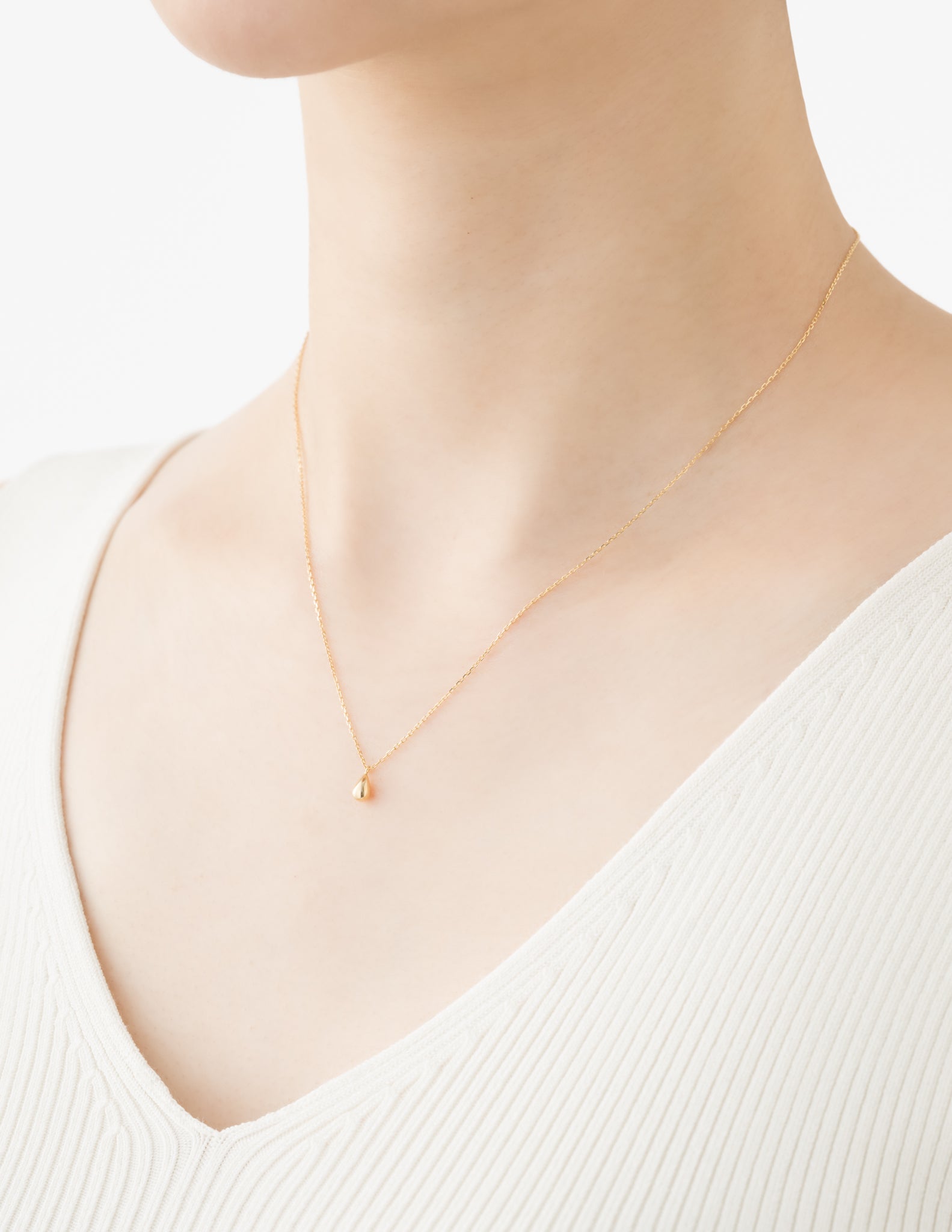 光の雫 ネックレス 40cm【K18YG】