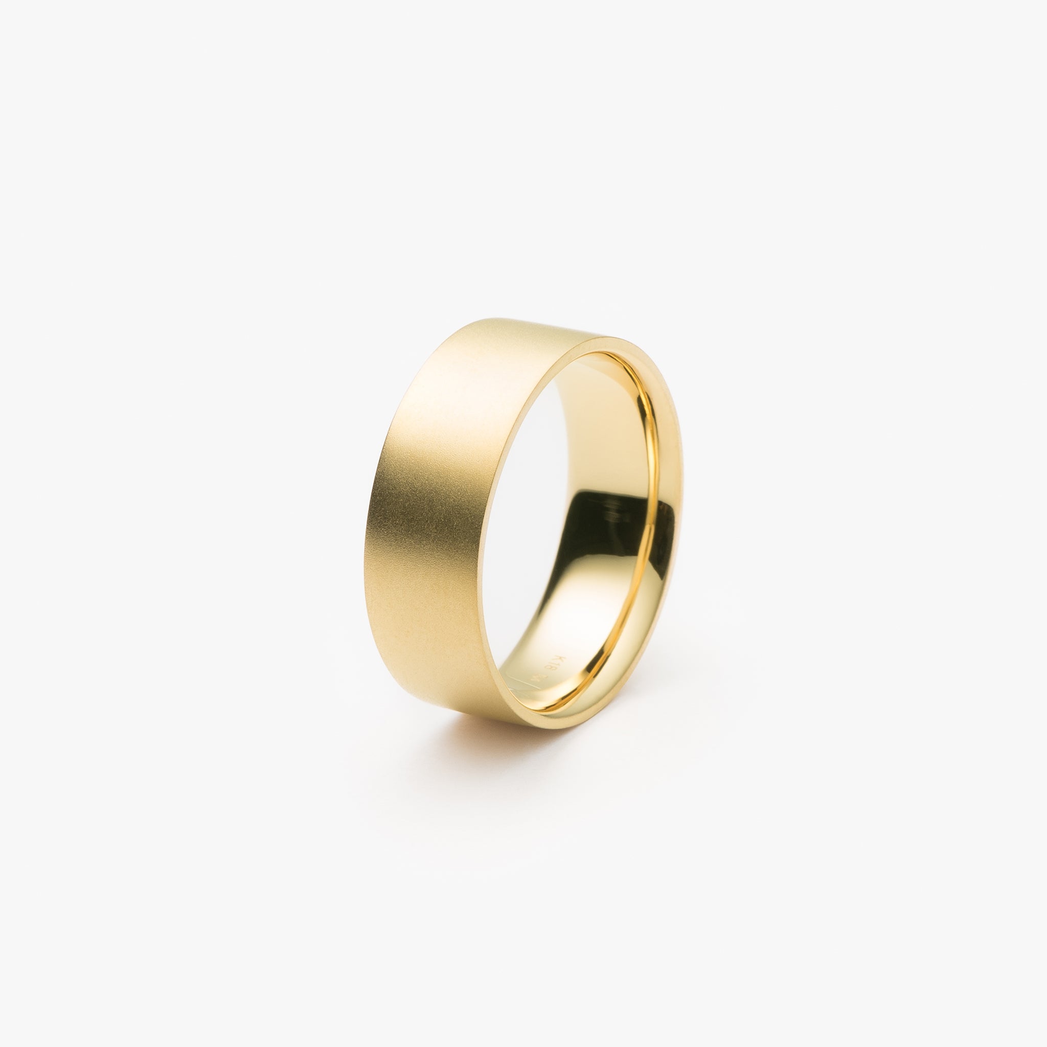 【オーダー商品】絆 リング M マット (刻印可)【K18YG】