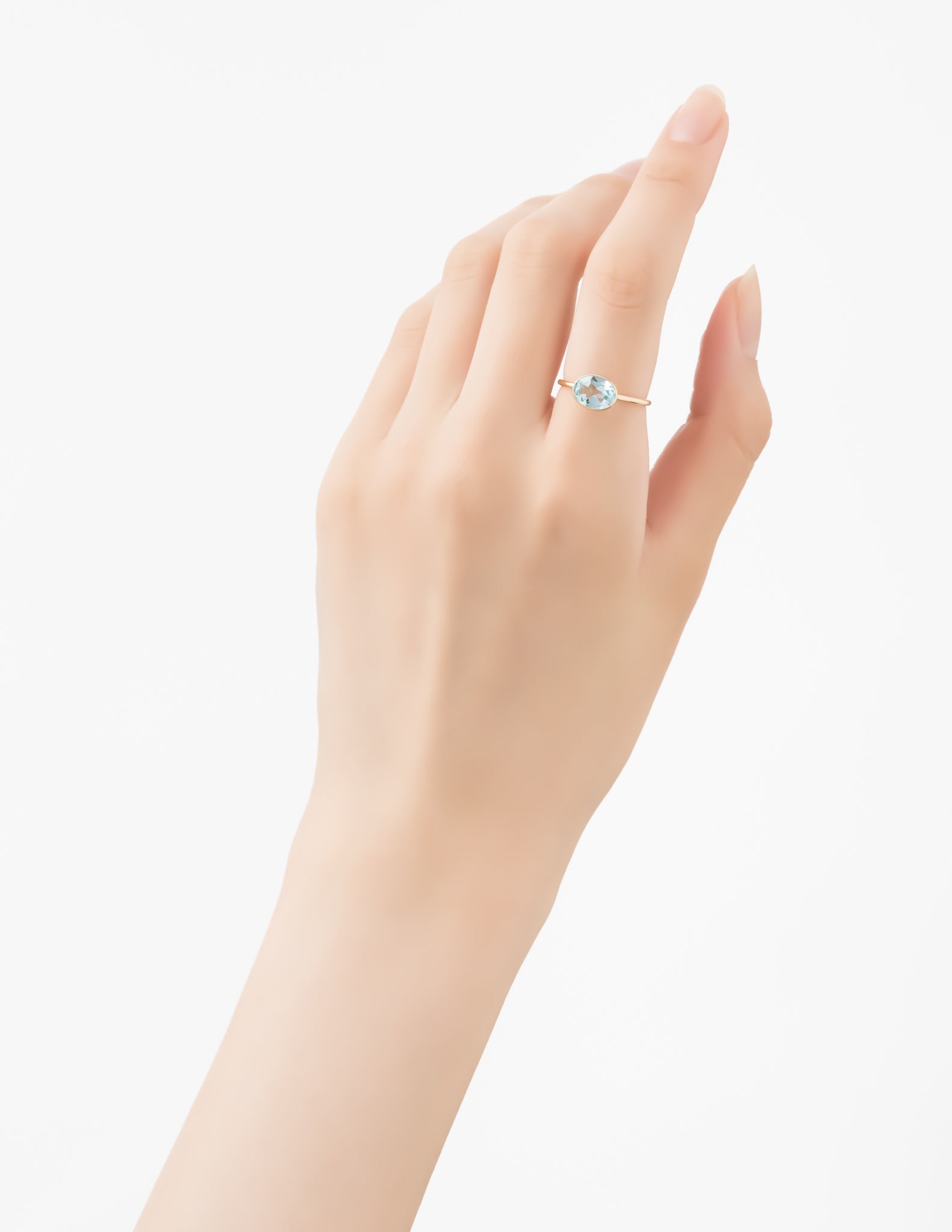 マリハ Light Dreams リング オーバル スカイブルートパーズ K18YG