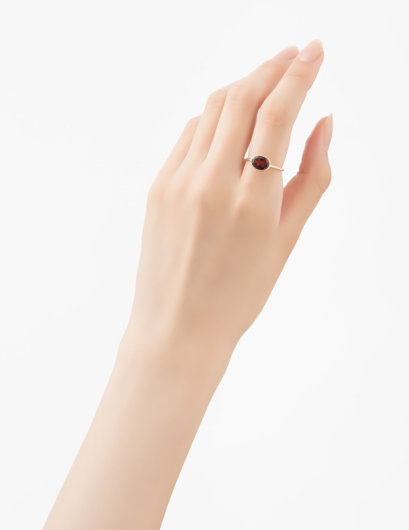 マリハ Light Dreams リング オーバル ガーネット K18YG