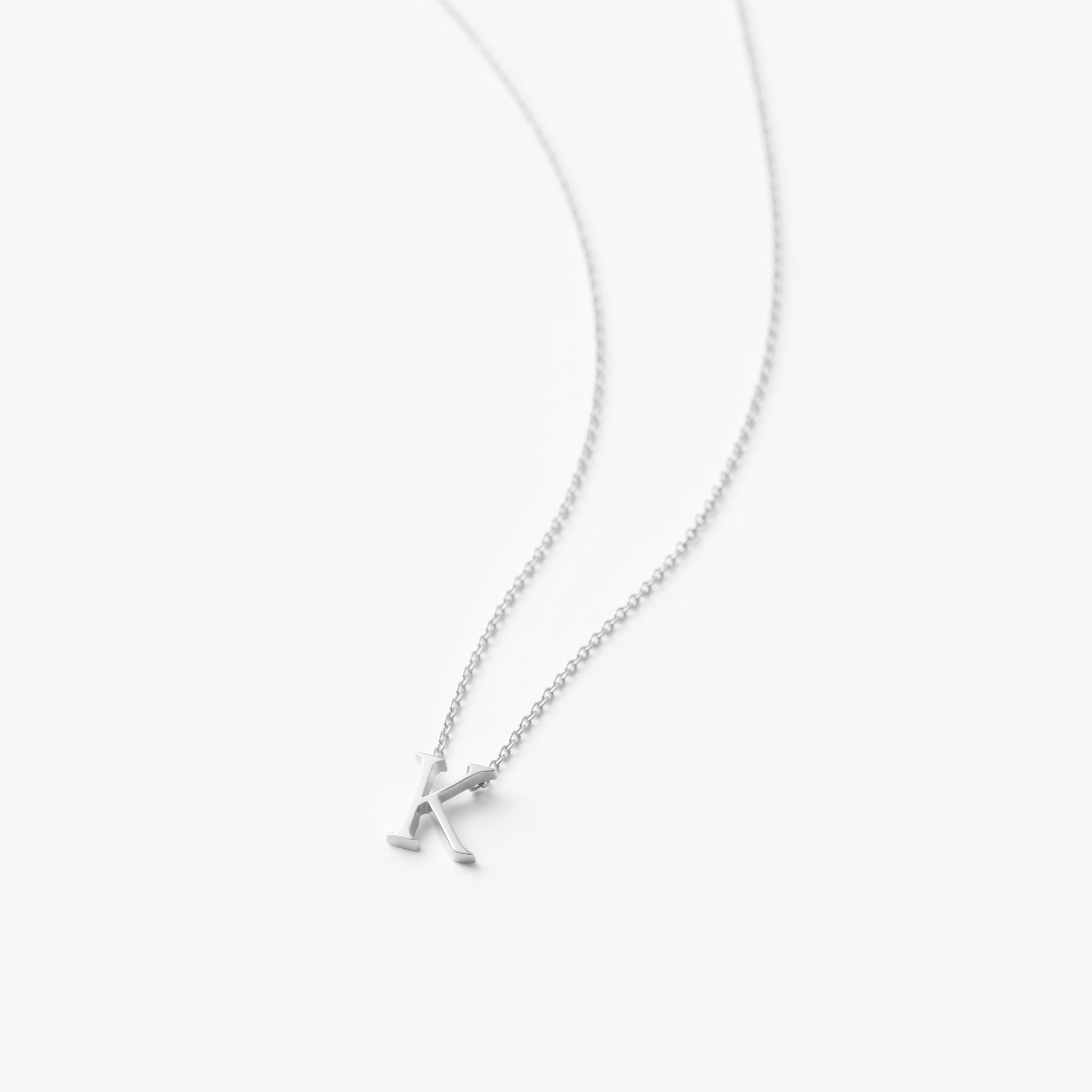 【オーダー商品】My Letters Silver ネックレス<K>50cm (シルバーカラー)【SV925】