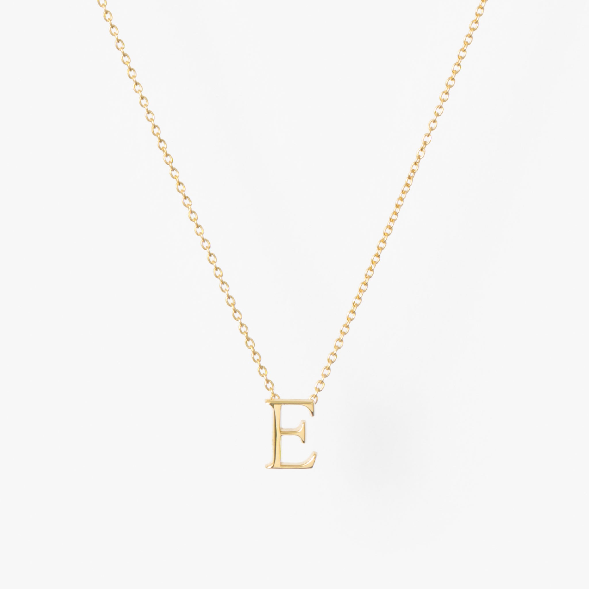 【オーダー商品】My Letters Silver ネックレス<E>50cm (ゴールドカラー)【SV925】