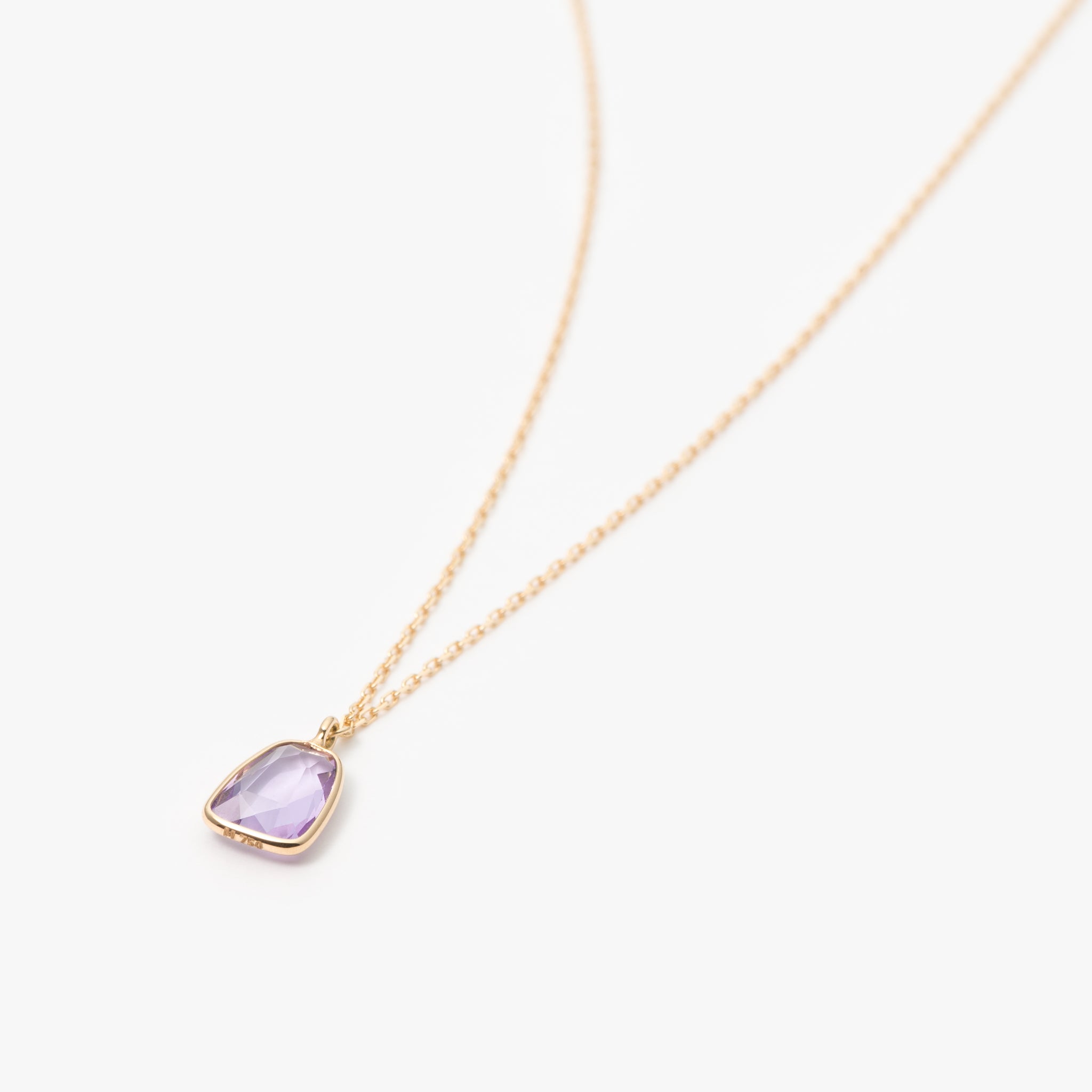 マリハ Organic Gems ネックレス SS 40cm アメシスト K18YG 天然石ジュエリー