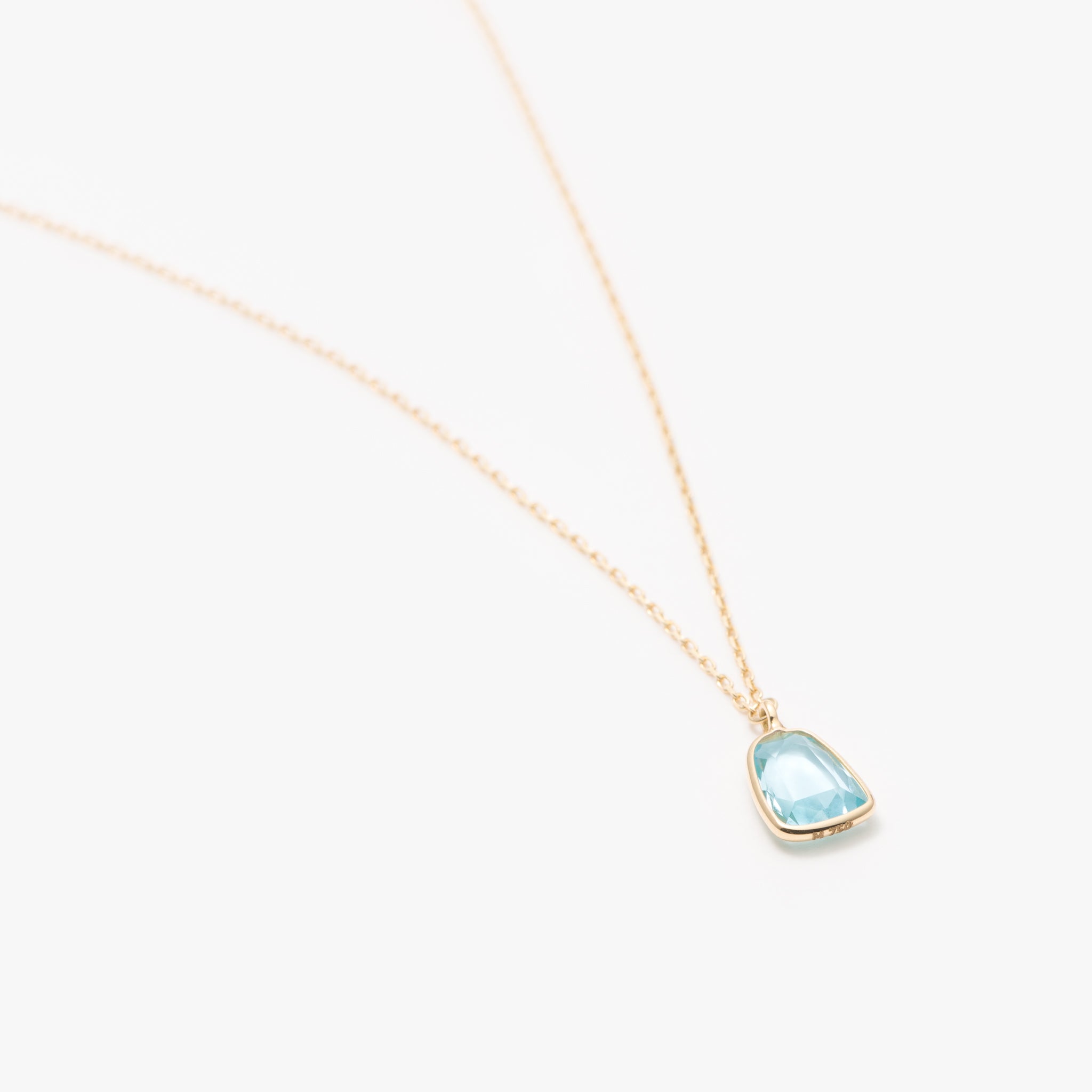マリハ Organic Gems ネックレス SS 40cm スカイブルートパーズ K18YG 天然石ジュエリー