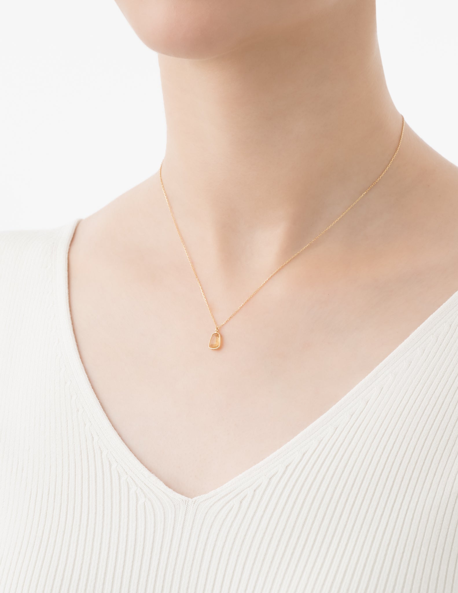 マリハ Organic Gems ネックレス SS 40cm シトリン K18YG 天然石ジュエリー