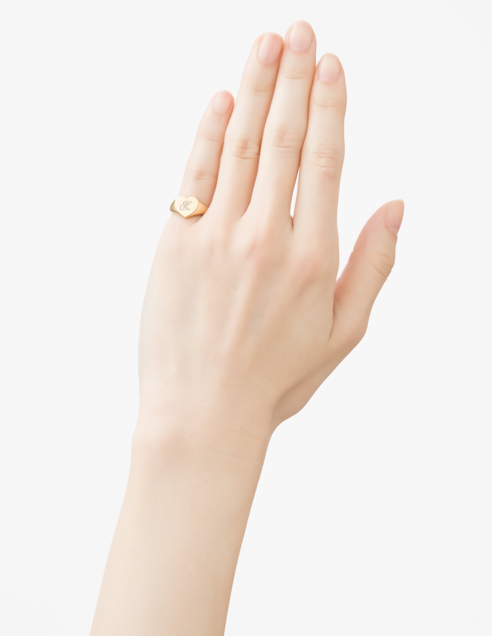 【刻印オーダー商品】Signature Collection リング ハート (ゴールドカラー)【SV925】