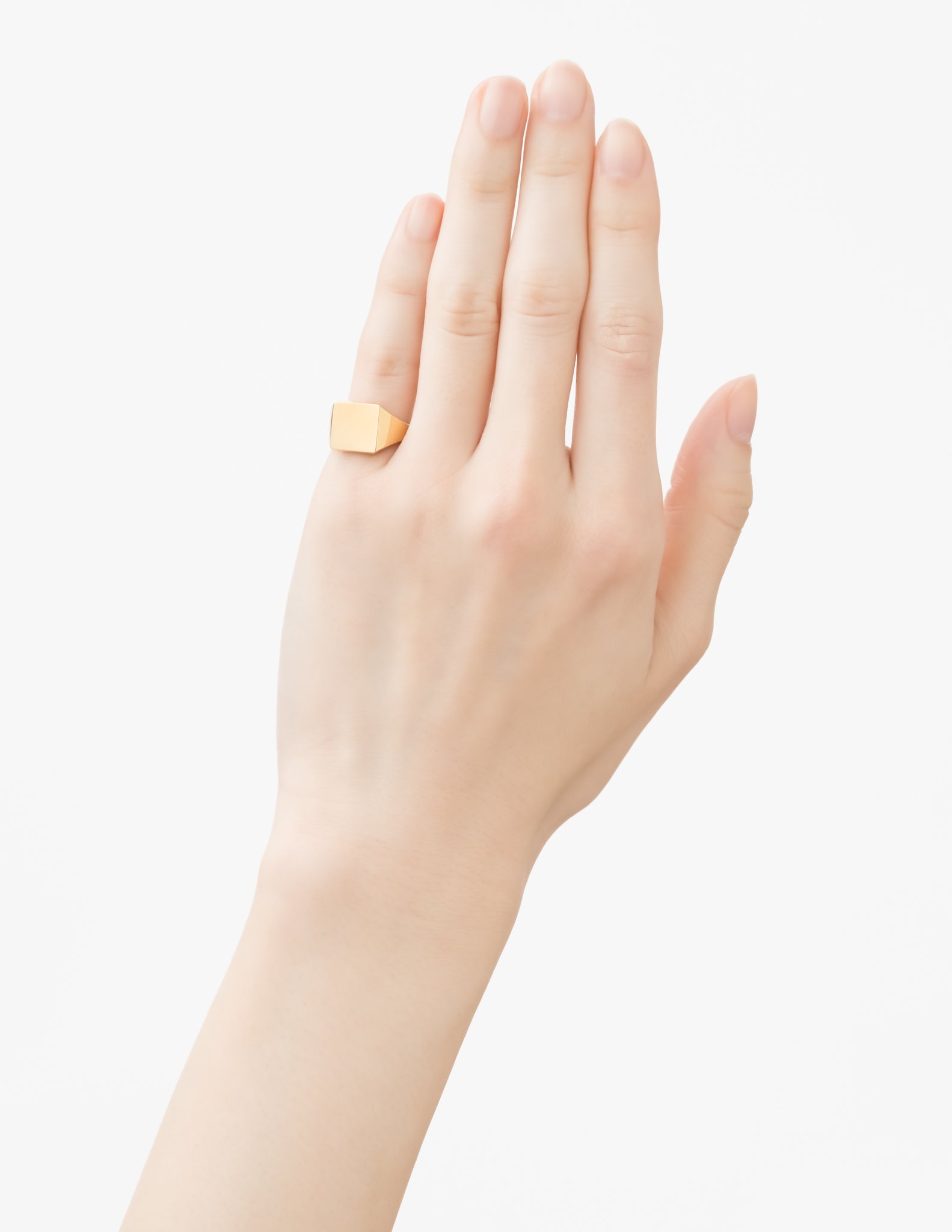 Signature Collection リング スクエア (ゴールドカラー)【SV925】