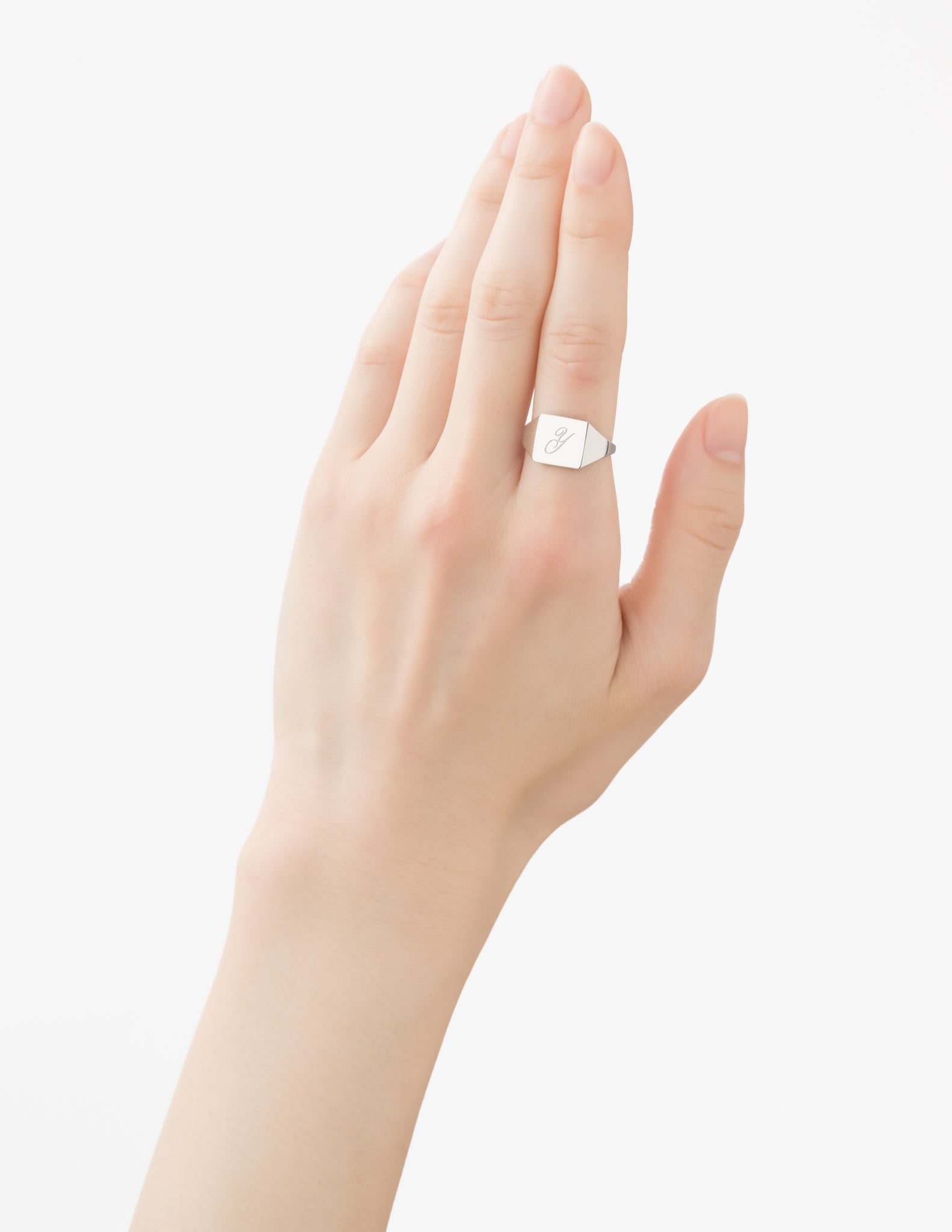 【刻印オーダー商品】Signature Collection リング スクエア (シルバーカラー)【SV925】