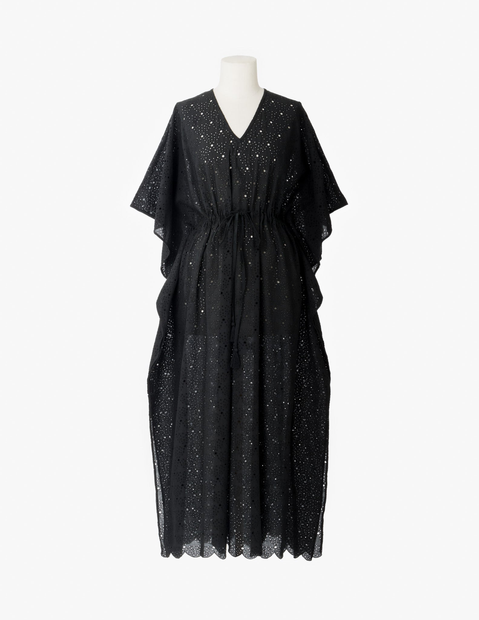 【予約】<br>草原の光のカフタン <br>Lace Arabesque/Black