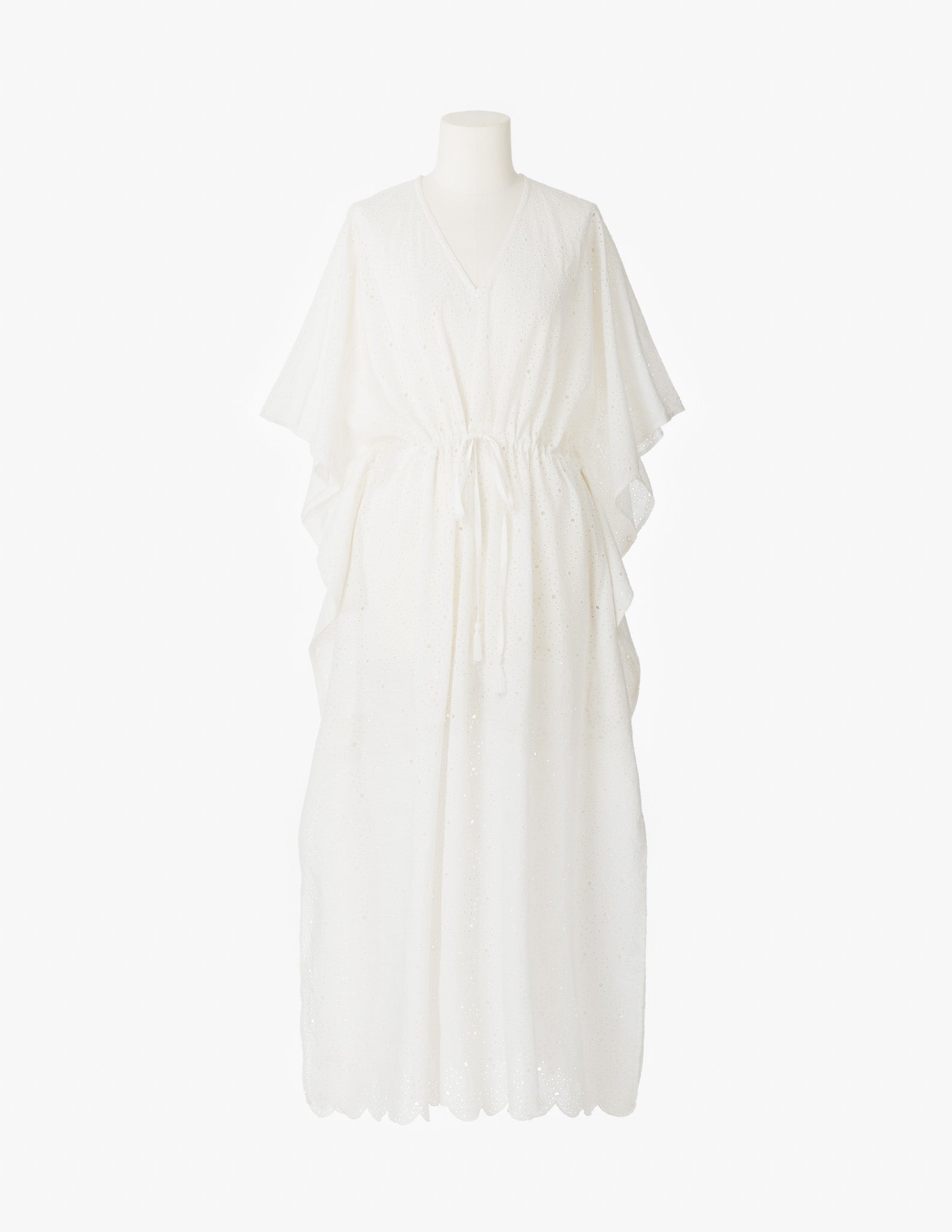 【予約】<br>草原の光のカフタン <br>Lace Arabesque/White