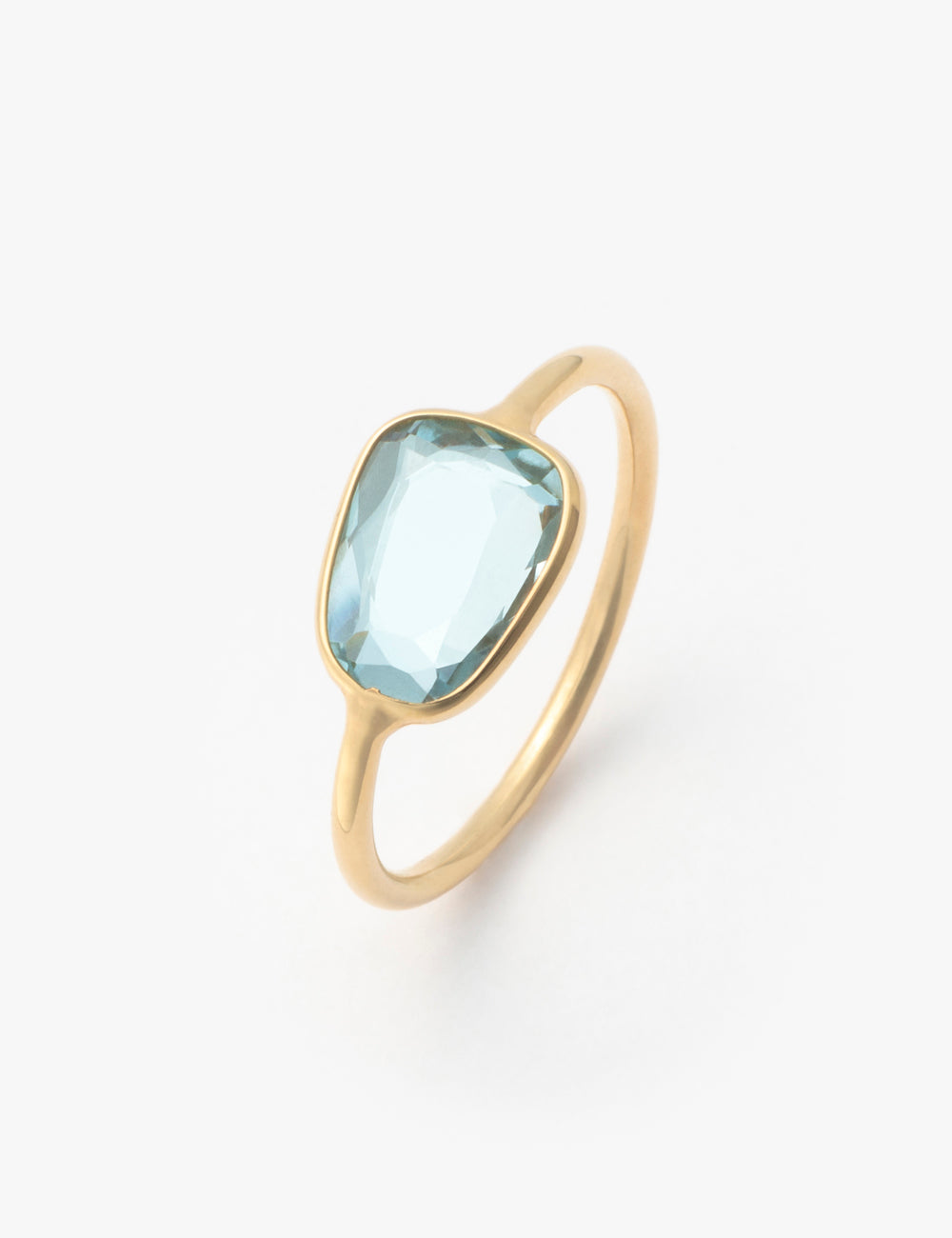 マリハ リング 天然石 スカイブルートパーズ