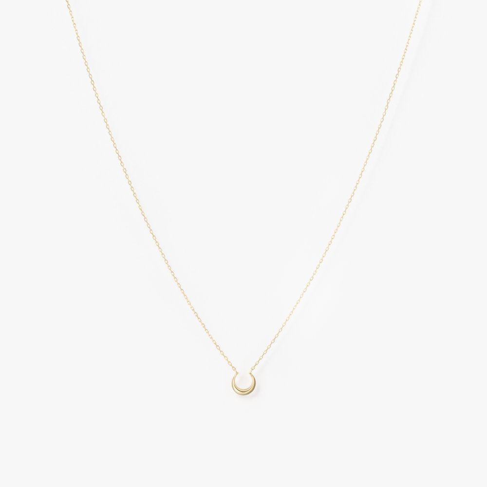 三日月 ネックレス SS【K18YG】
