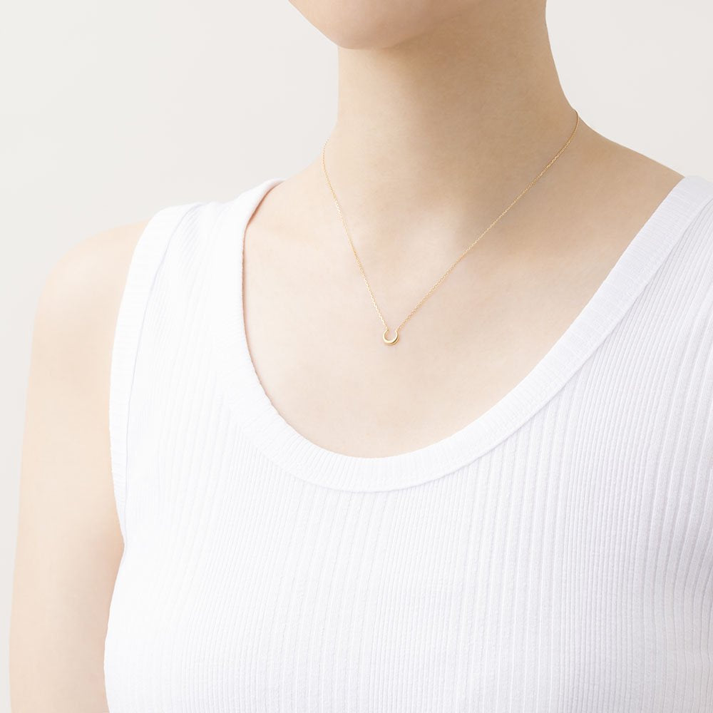 マリハ ネックレス 三日月 K18