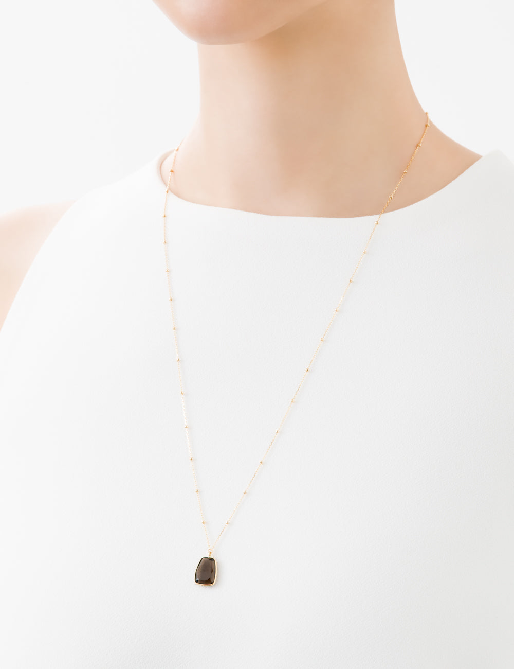 マリハ ネックレス 天然石 スモーキークォーツ