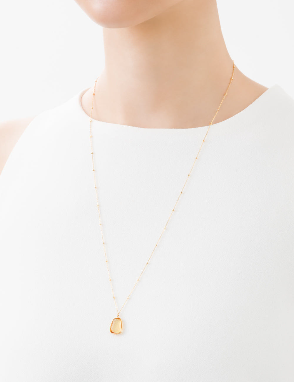 マリハ ネックレス 天然石 シトリン