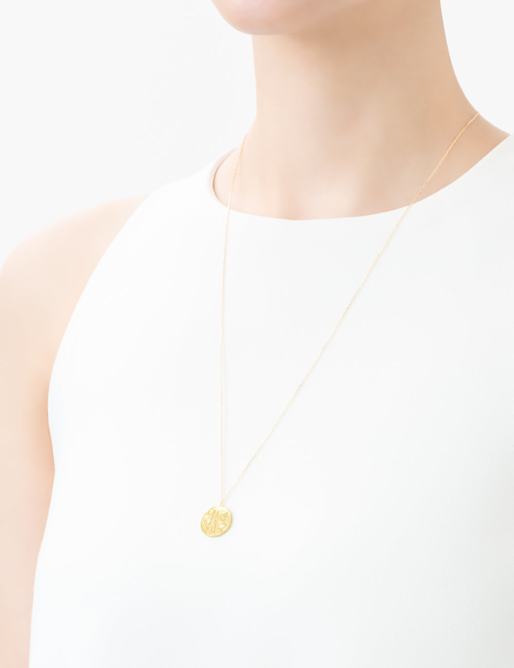 【オーダー商品】Ancient Memories Gold ネックレス Athena/Angel レクタングルチェーン60cm【K18YG】