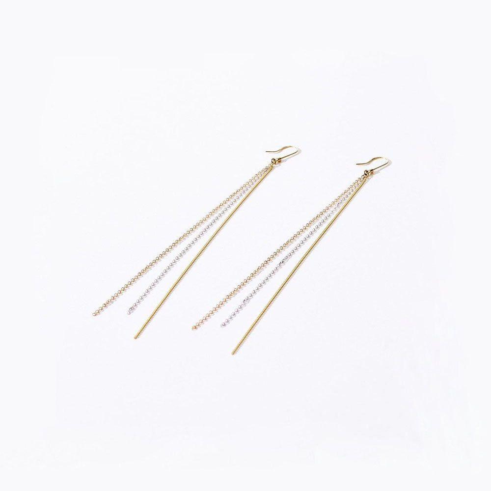 MARIHA(マリハ) 雨音 ピアス 三色 10cm K18 