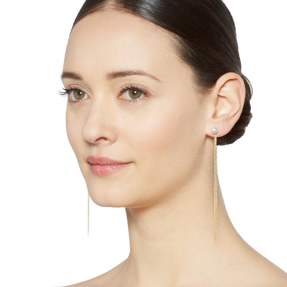 【オンライン限定】月の雫 チェーンピアス 10cm