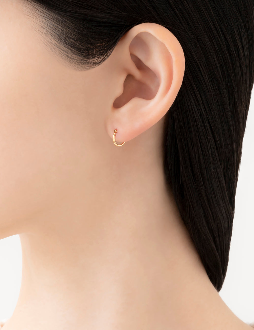 マリハ 願い事 フープピアス 片耳 イエローゴールド