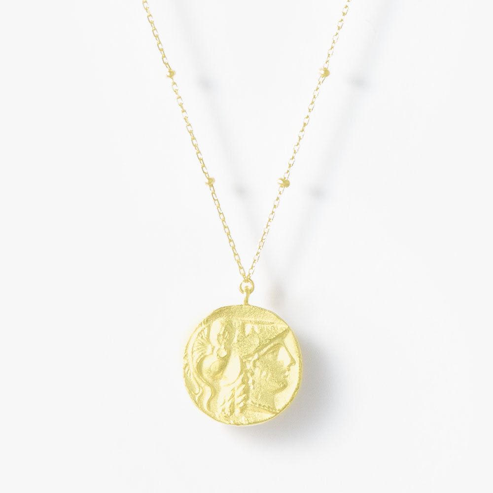 【オーダー商品】Ancient Memories Gold ネックレス Athena/Angel スタッドチェーン47cm【K18YG】