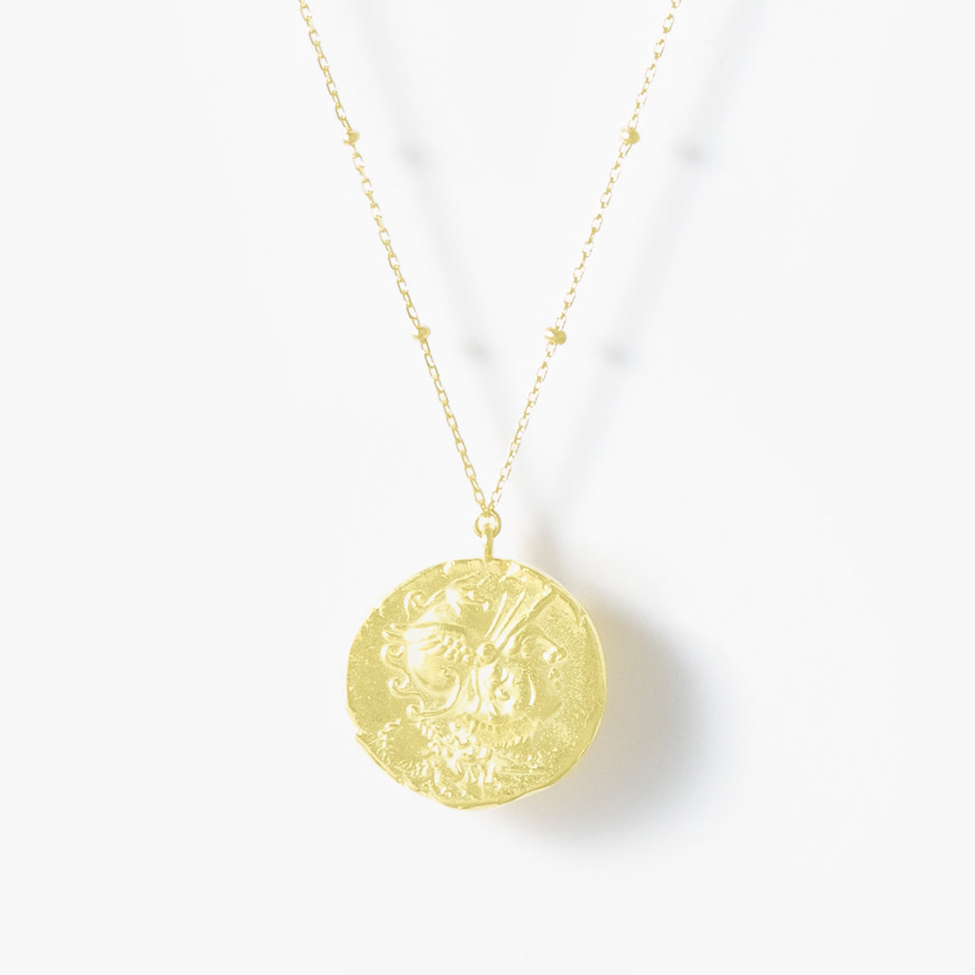 【オーダー商品】Ancient Memories Gold ネックレス Athena/Warriors スタッドチェーン47cm【K18YG】