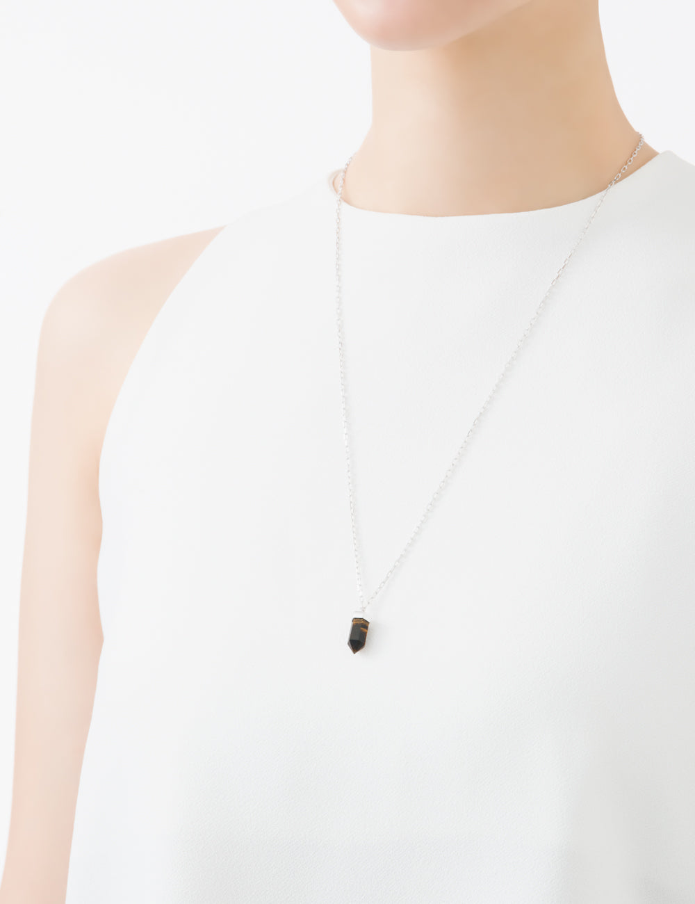 【オンライン限定】Wand ネックレス タイガーアイ レクタングルチェーン 60cm【SV925】