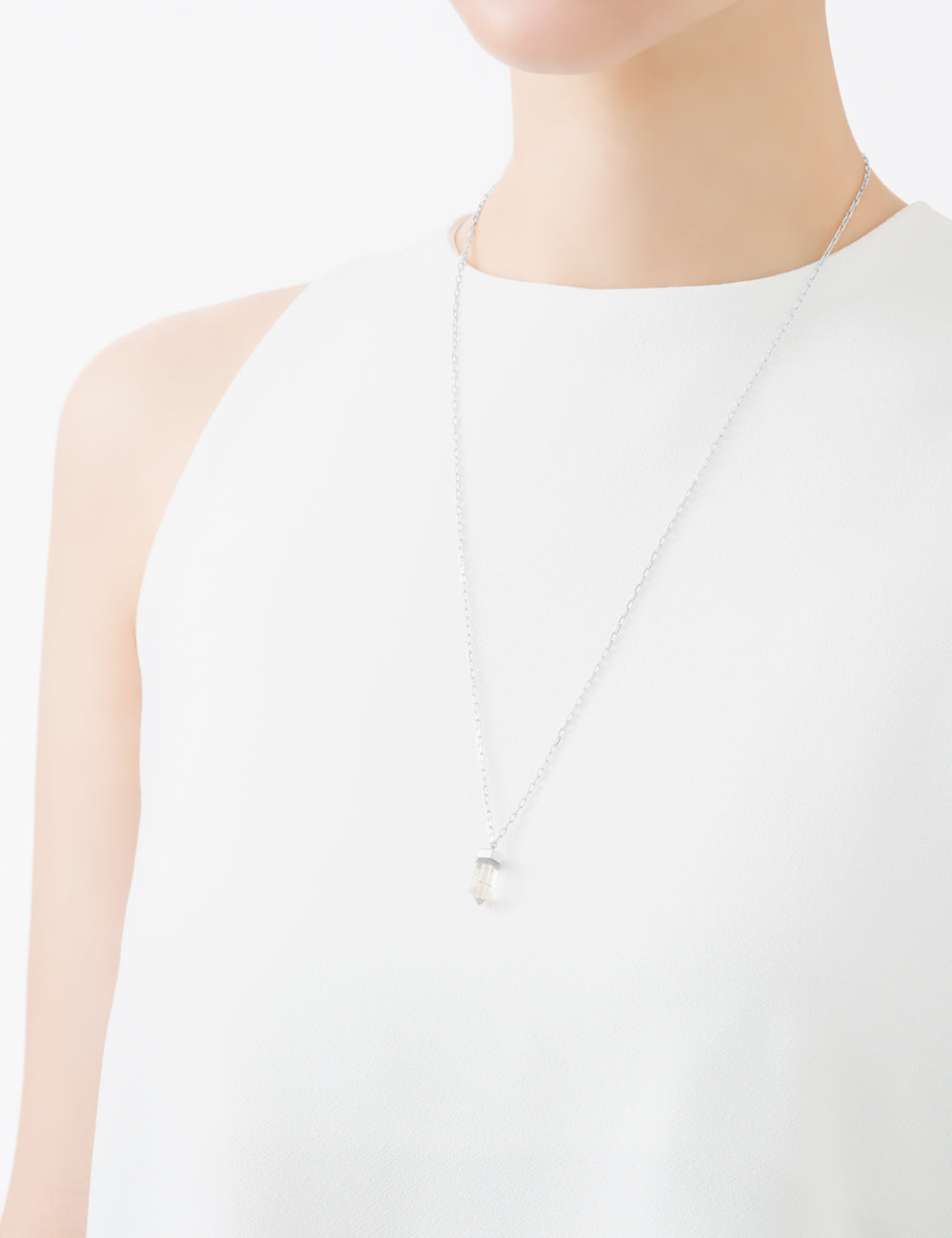 【オンライン限定】Wand ネックレス ゴールドルチルクォーツ レクタングルチェーン 60cm【SV925】