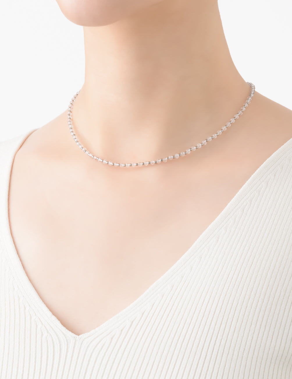 マリハ Dream Dust ネックレス クリスタル 42cm (シルバーカラー)