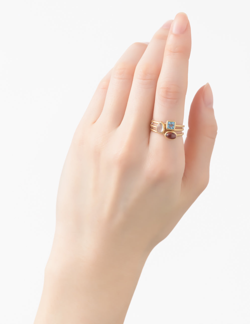 マリハ 天然石ガーネット リング