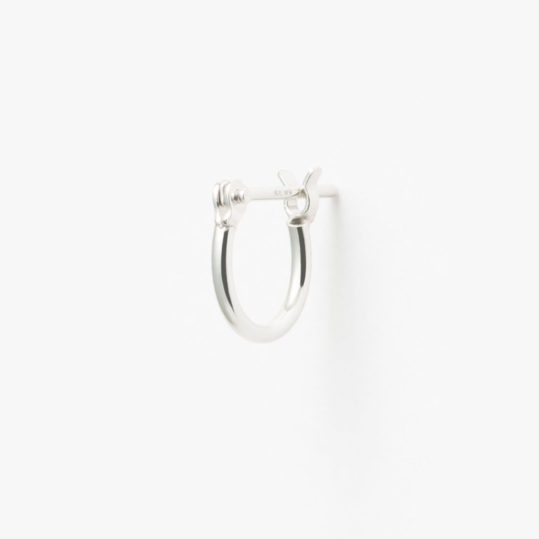 マリハ 願い事 フープピアス 片耳 ホワイトゴールド