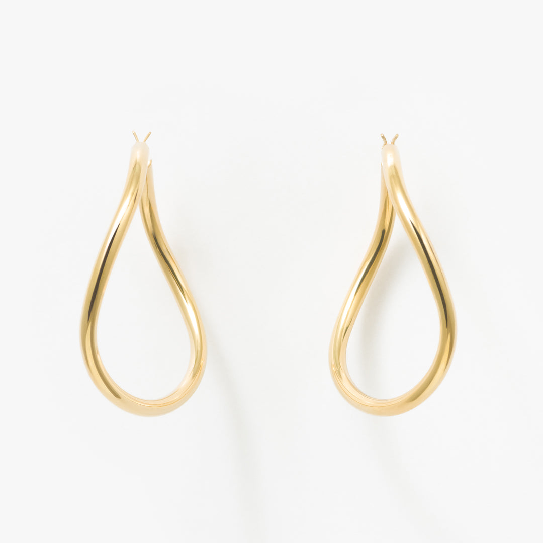 マリハ 願い事 フープピアス ウェーブ M