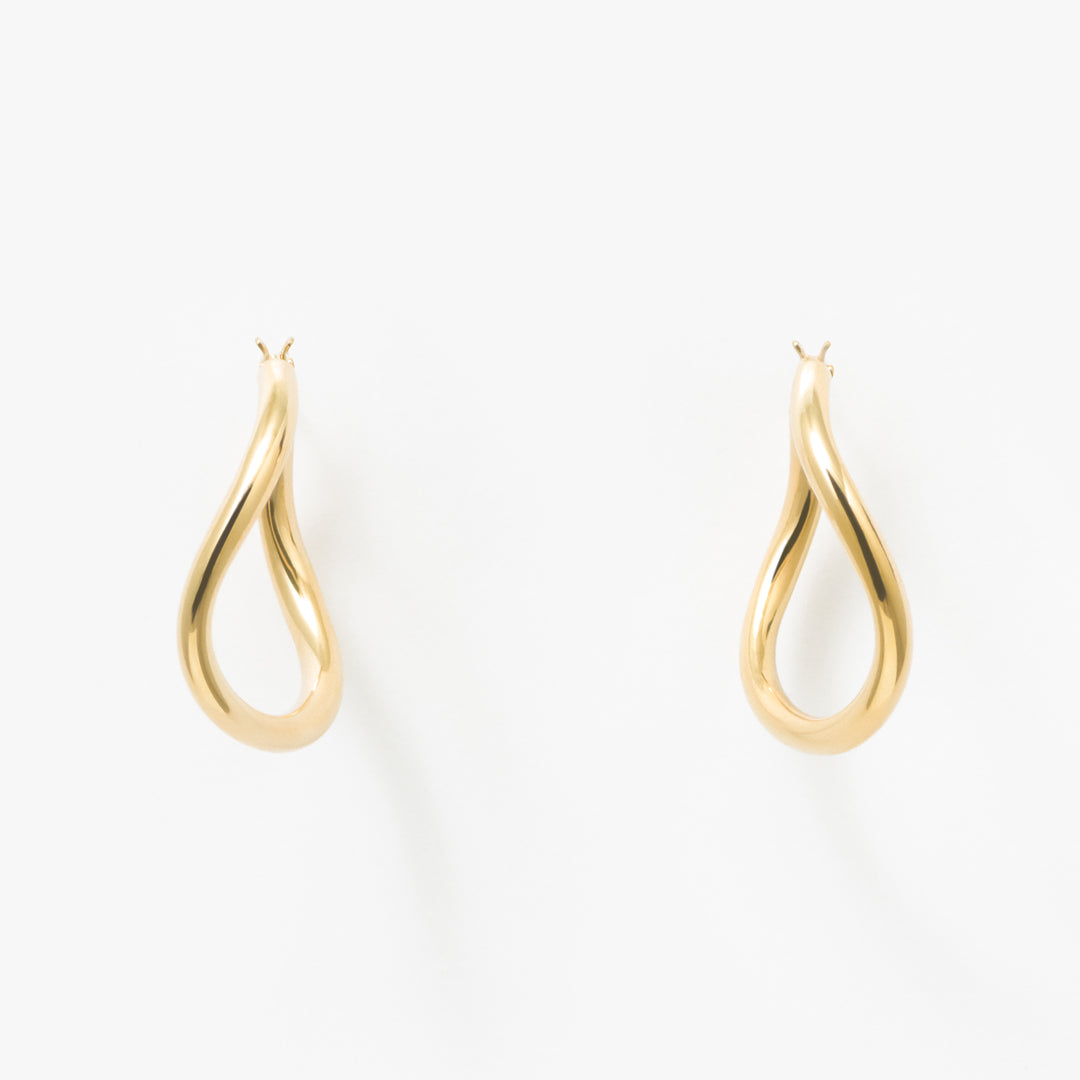 願い事 フープピアス ウェーブ S