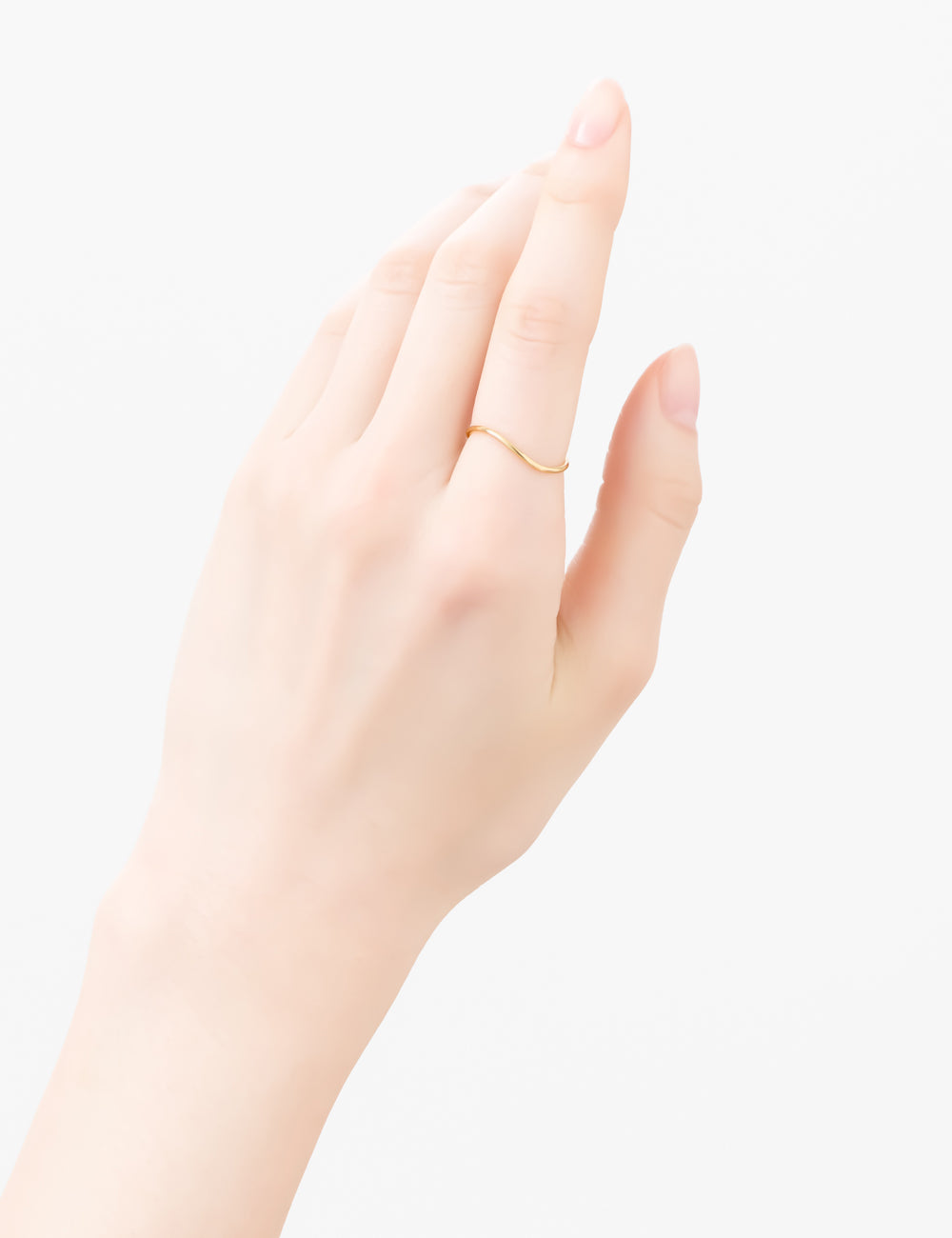 マリハ 願い事 リング ウェーブ イエローゴールド