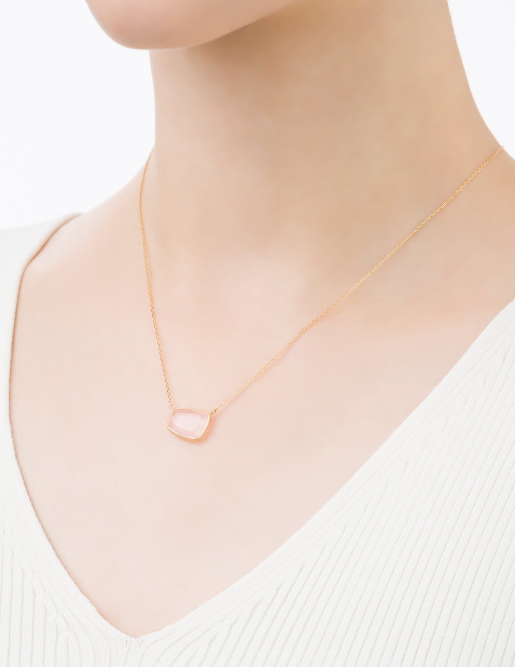 マリハ ネックレス K18 ローズクォーツ