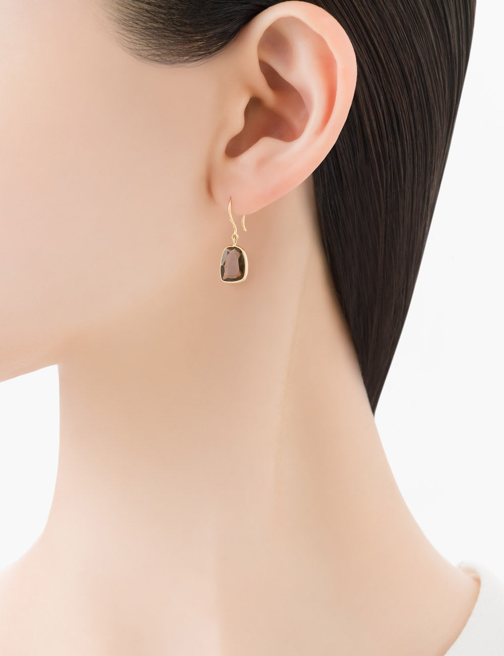 マリハ ピアス 天然石 スモーキークォーツ