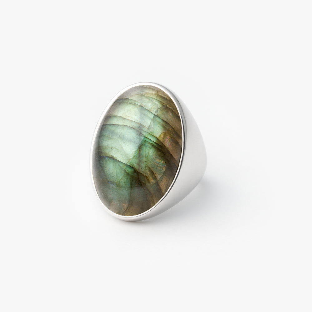 マリハ リング 天然石 ラブラドライト