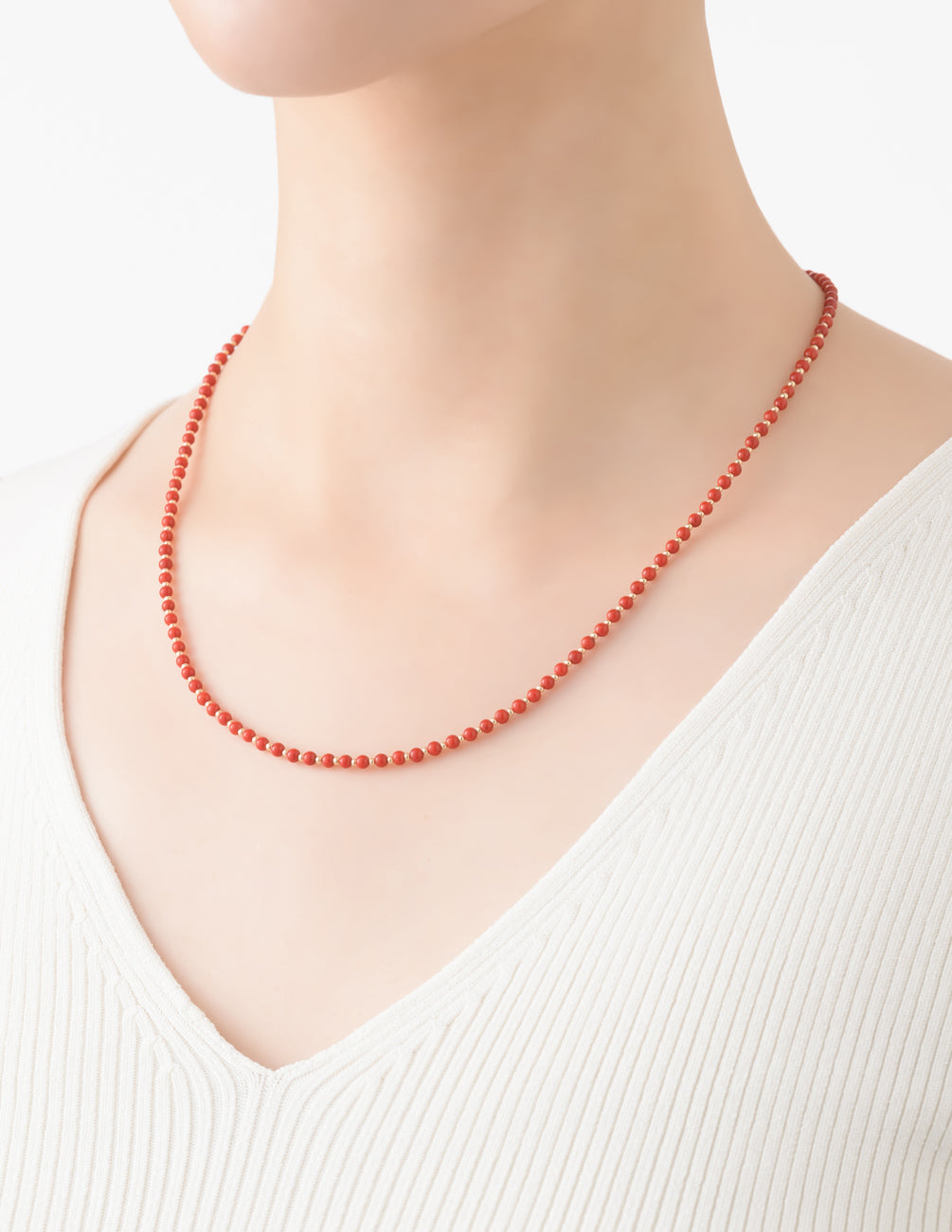 マリハ K18ネックレス コーラル