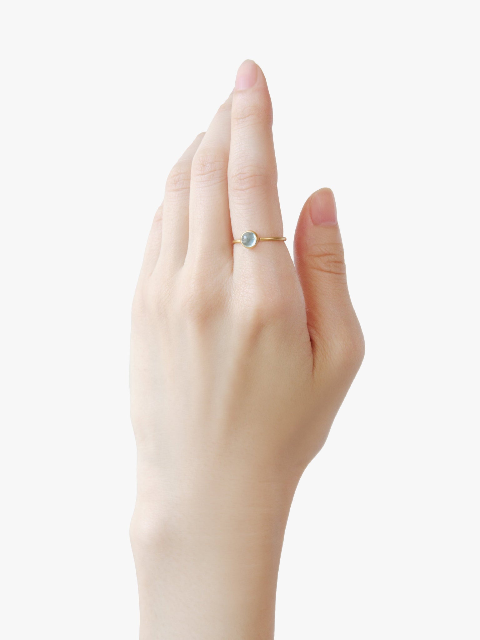 Earth Drops リング ブルートパーズ (着用感約11号)