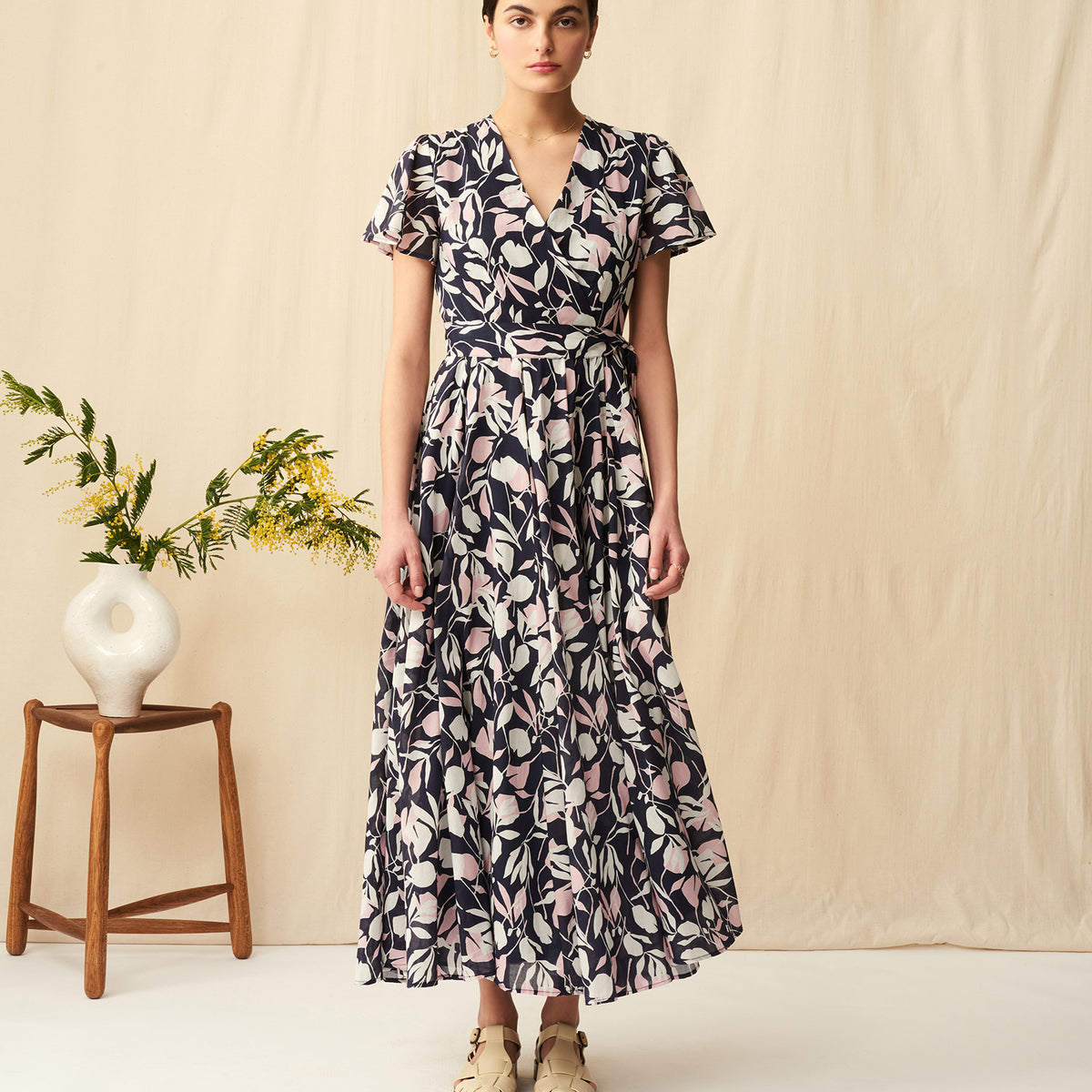 マリハ草原の虹ドレス半袖ティアードフリルワンピースマーレット  