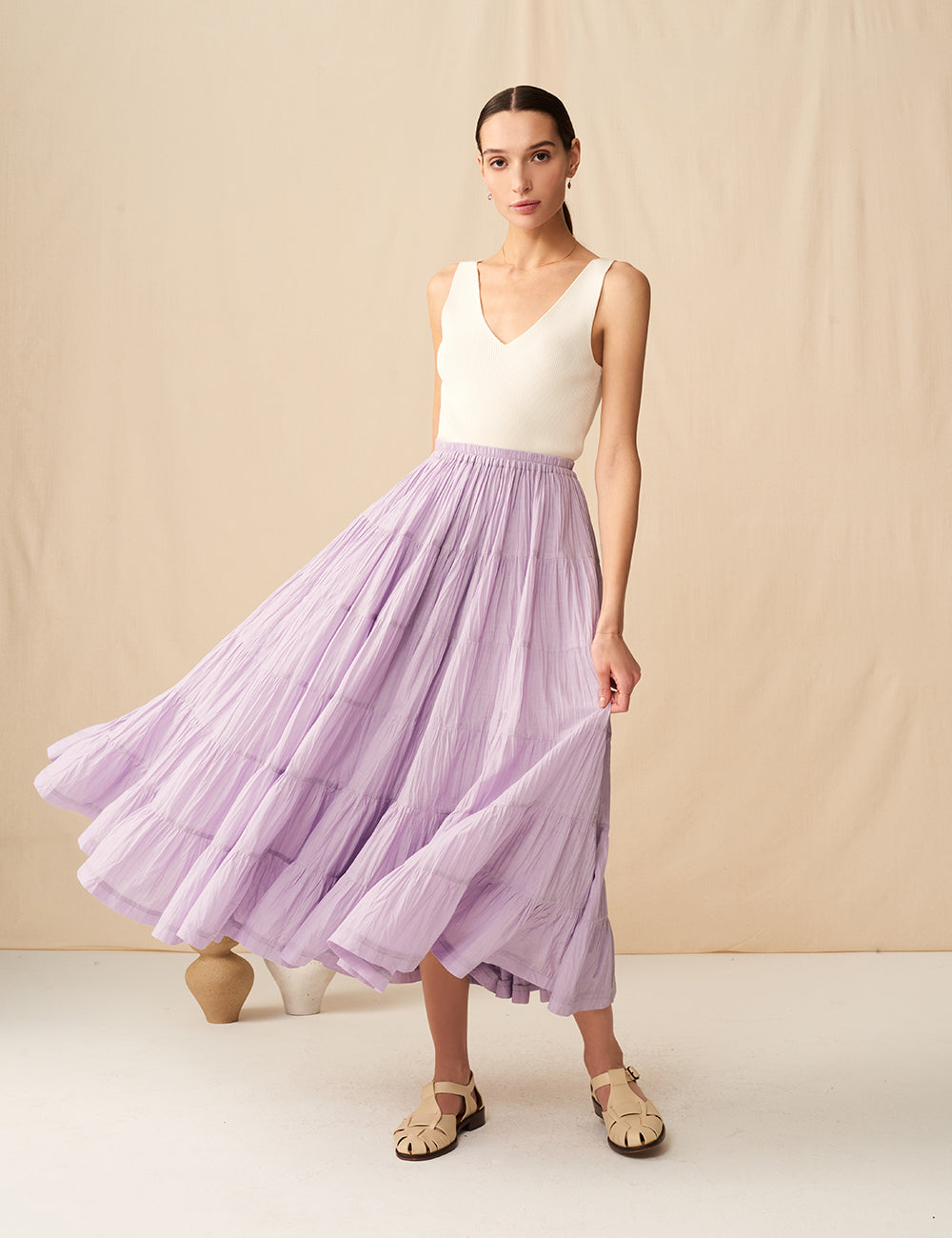 【予約】草原の虹のスカート <br>French Violet