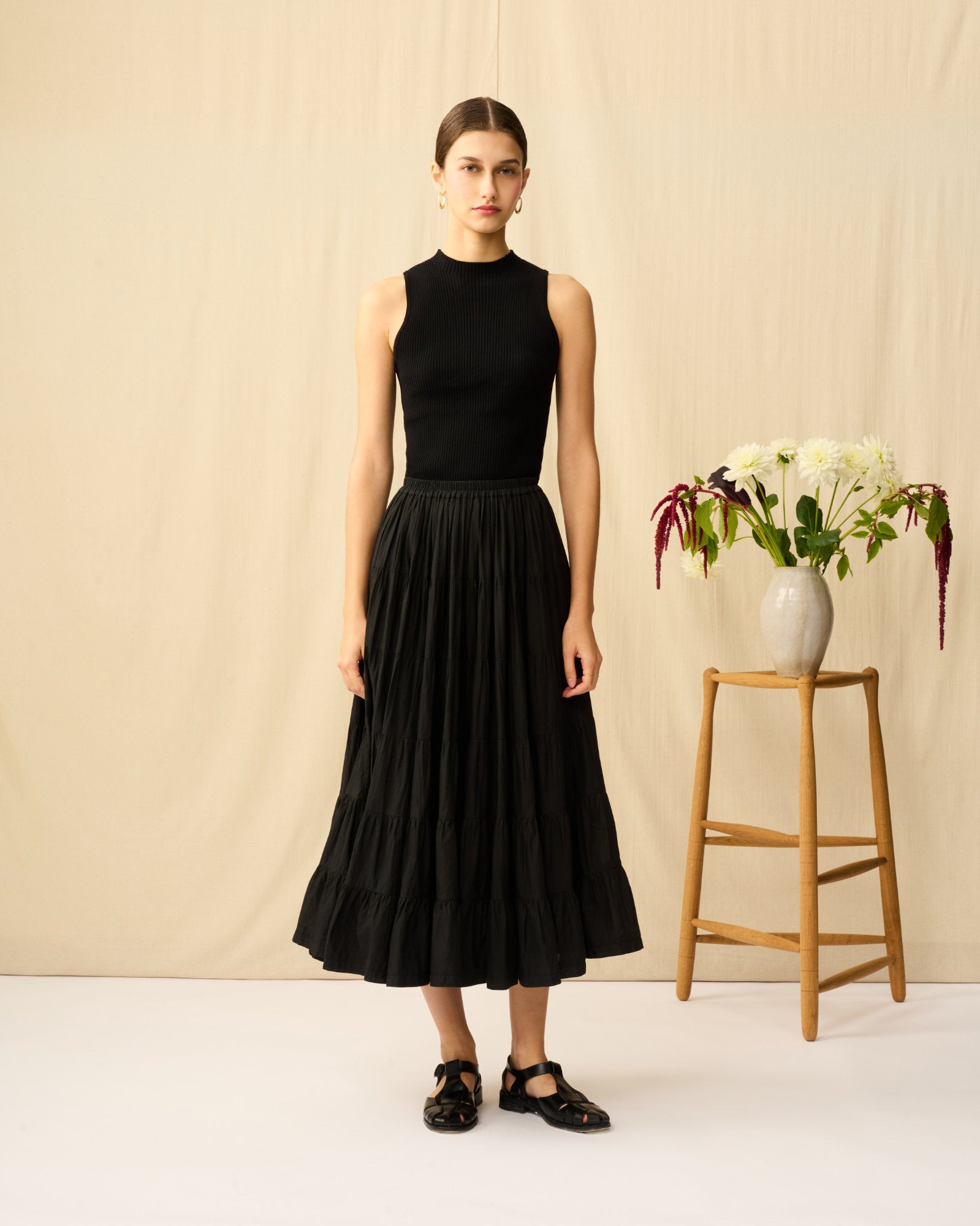 【予約】草原の虹のスカート Onyx