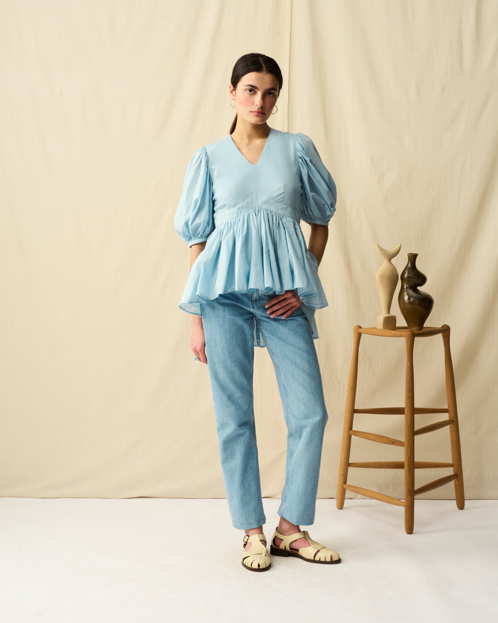 【予約】ラストダンスのブラウス Clear Sky