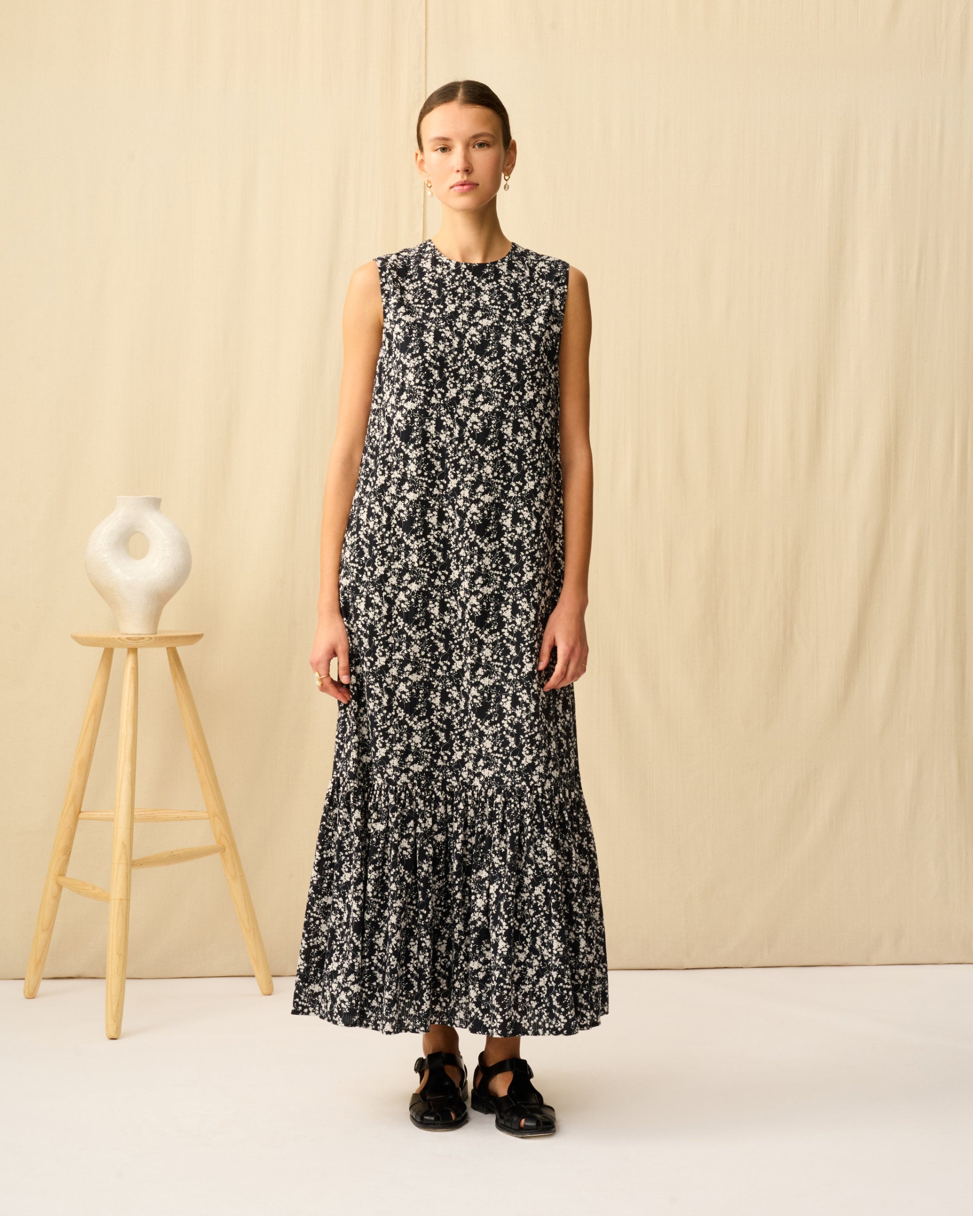 【予約】ドリーミングビューティードレス Seersucker Shadow Play/Black